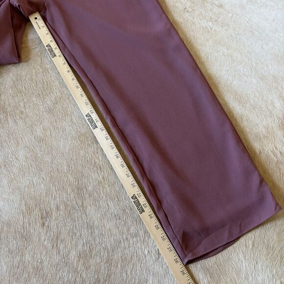 Maya Brooke Chiffon Sheer Pant Duster Set Women 8 Mauve Wedding Party Evening - Picture 15 of 16